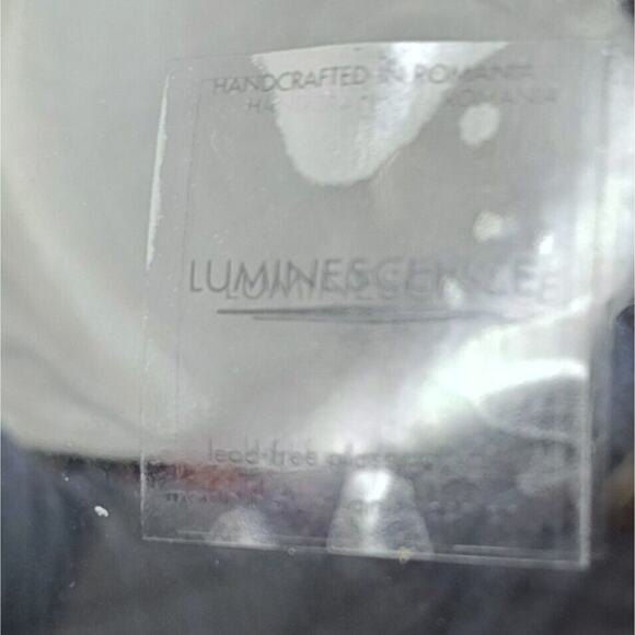 Luminescence Hand Blown Bowl Vase Romania Lead Free Glass Crystal Mosaic Art - Picture 13 of 15